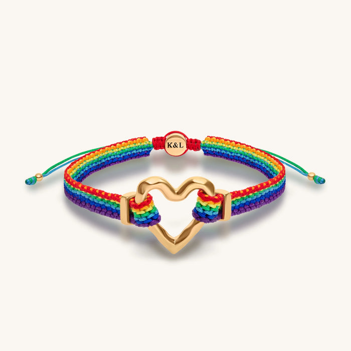 Soulful Connection Heart Rainbow Bracelet