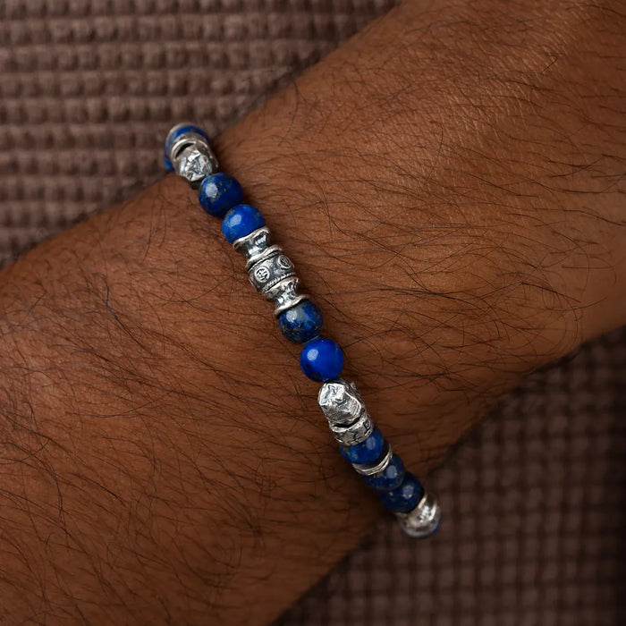 Warrior Strength Lapis Mantra Bracelet