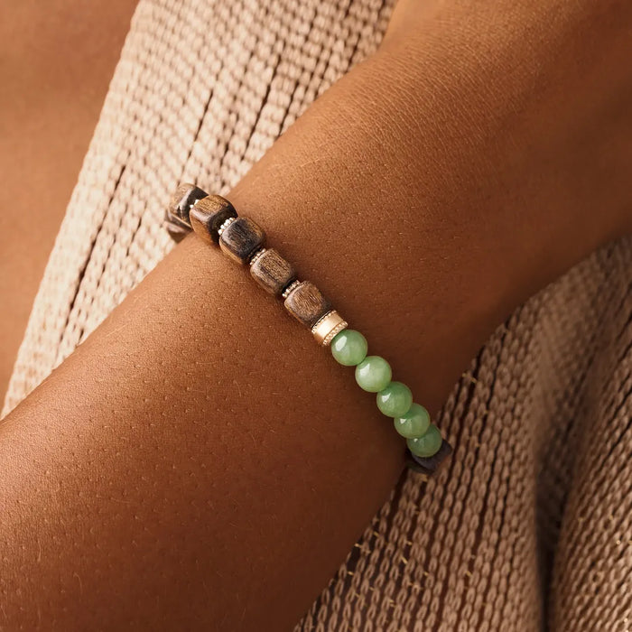 Graceful Balance Agarwood & Jadeite Bracelet