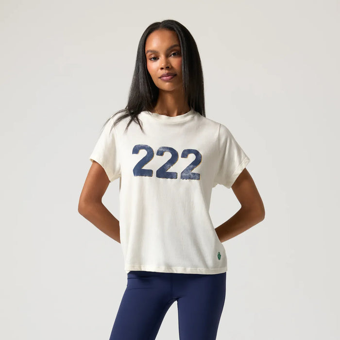 222 Lila Vintage White Tee