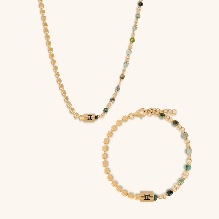 Lively Essence Gemini Emerald Jewelry Set