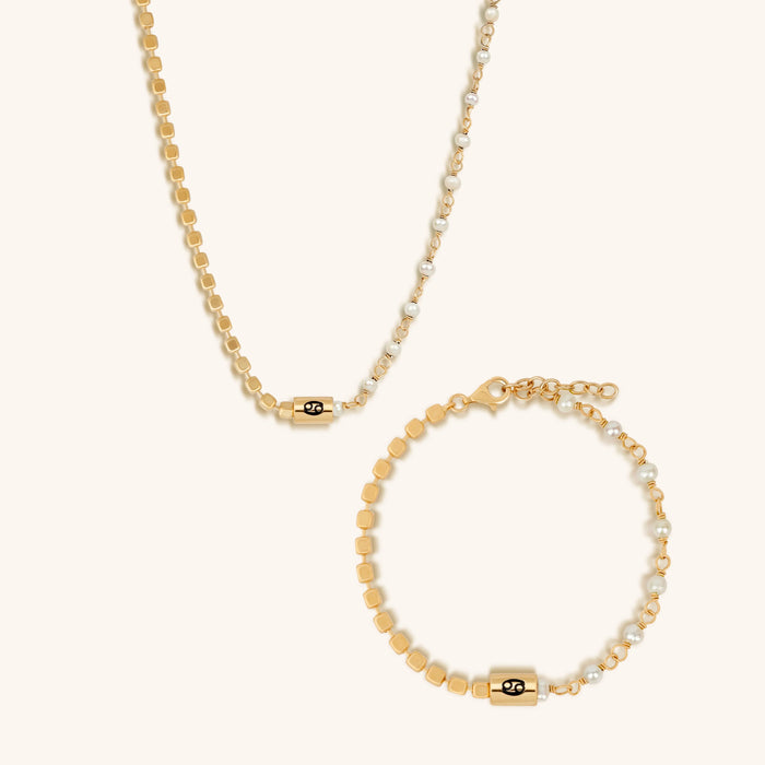 Nurturing Spirit Cancer Pearl Jewelry Set