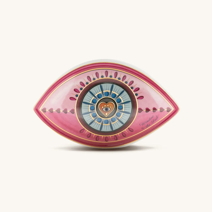 Surrounded by Love Evil Eye Heart Ceramic Statue