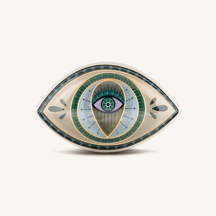 Protective Abundance Evil Eye Ceramic Wall Blessing