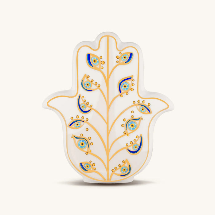 Illuminated Protection Hamsa Statue