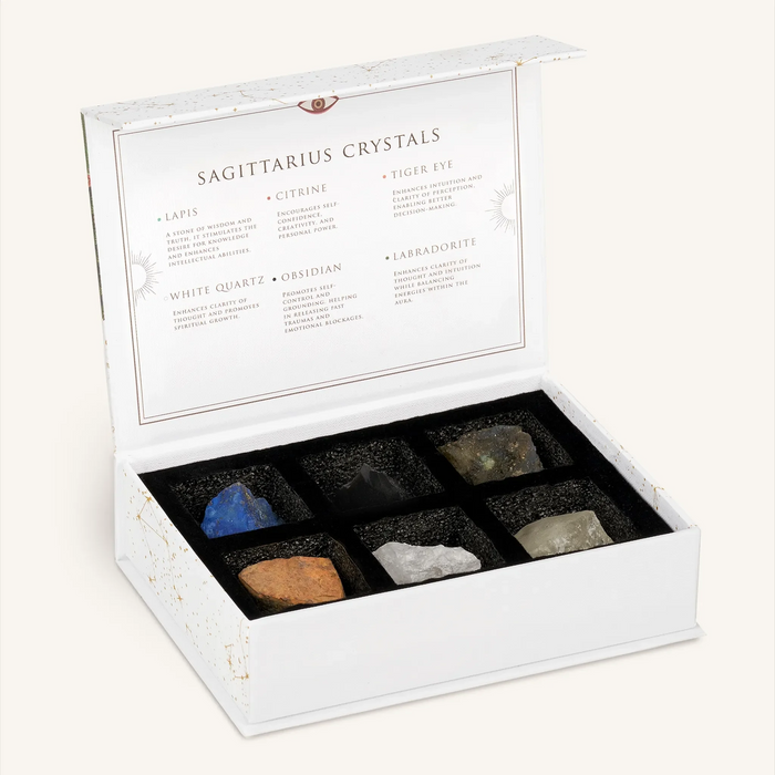 Soulful Adventurer Sagittarius Zodiac Crystal Box