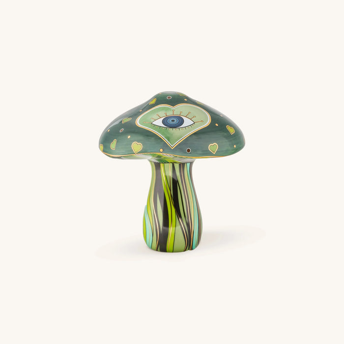 Loving Earth Evil Eye Heart Mushroom Statue