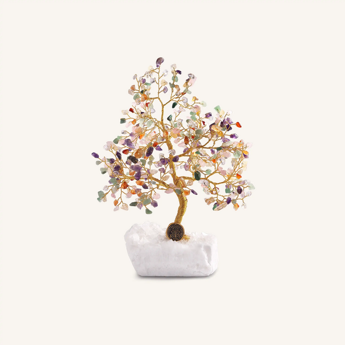 Manifested Abundance Multi-Stone Feng Shui Tree