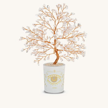 Amplified Dreams Crystal Quartz April Birthday Tree
