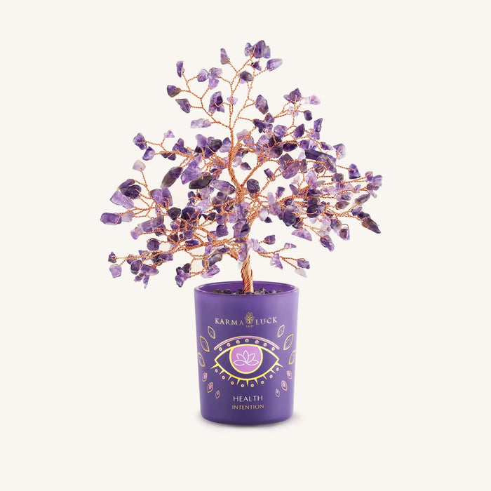 Lively Abundance Amethyst Potted Feng Shui Tree