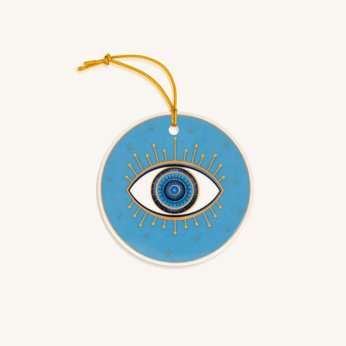 Serene Celebrations Ceramic Evil Eye Ornament