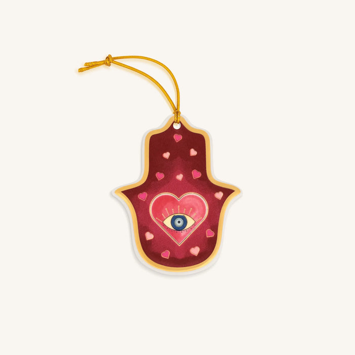 Boundless Bliss Hamsa Heart Evil Eye Ornament