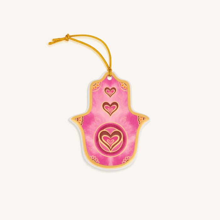 Blessed by Love Hamsa Heart Ornament