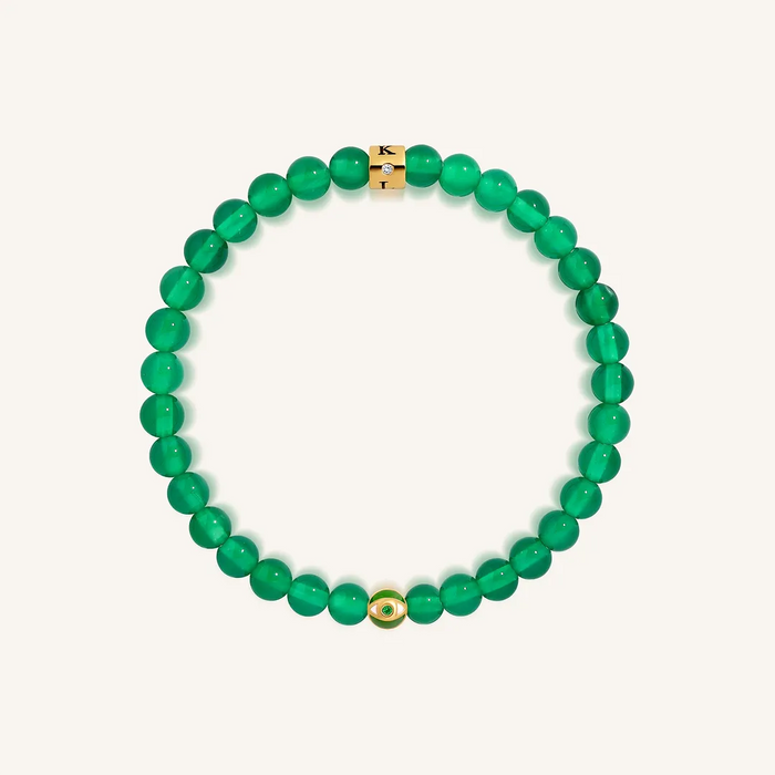 Lucky Bloom Emerald May Birthstone Evil Eye Kid's Bracelet