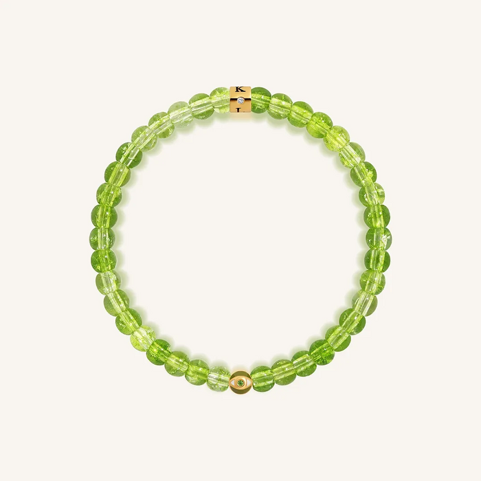 Golden Glow Peridot August Birthstone Evil Eye Kid's Bracelet