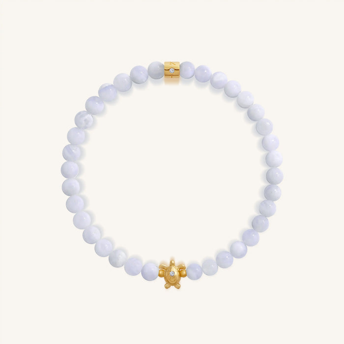 Gentle Journey Turtle Blue Chalcedony Kids Bracelet