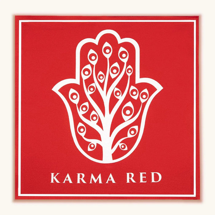 Mighty Protector - Cotton Voile Red Hamsa Pet Bandana