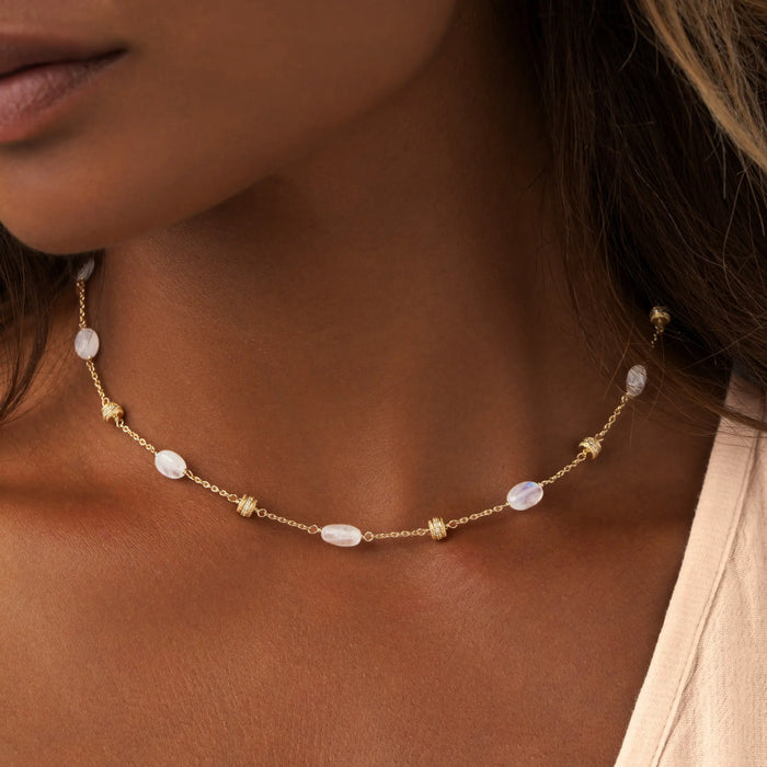 Moonlit Radiance Moonstone Necklace