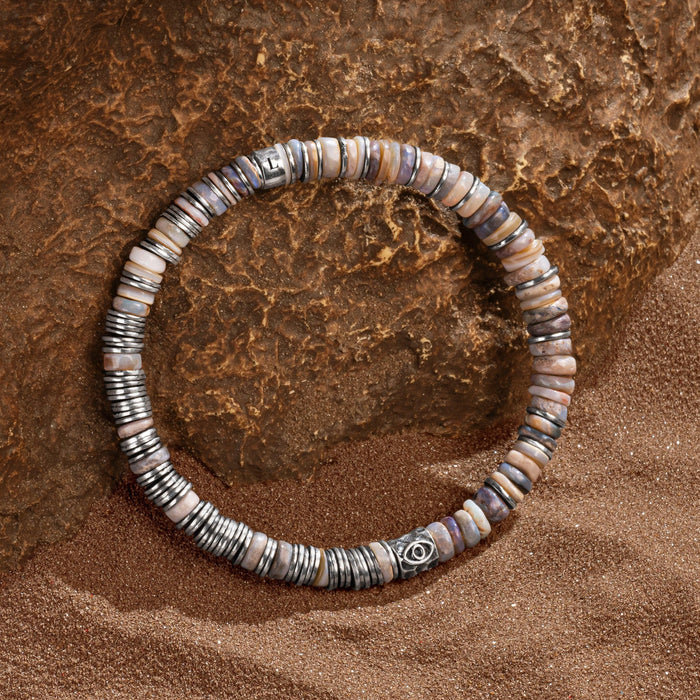 Inspired Creativity - Opal Evil Eye Heishi Bracelet