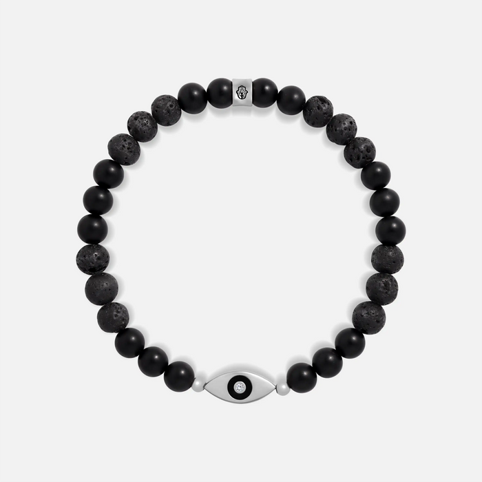 Guardian’s Focus Evil Eye Onyx & Lava Bracelet