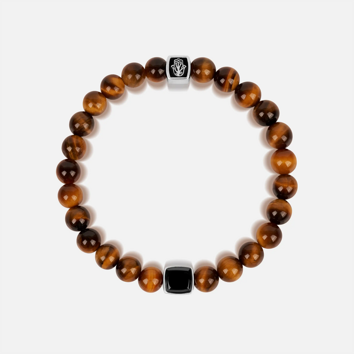 Confidence Secured Tiger’s Eye & Black Onyx Bracelet