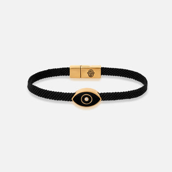 Protective Gaze Onyx Evil Eye Black String Bracelet
