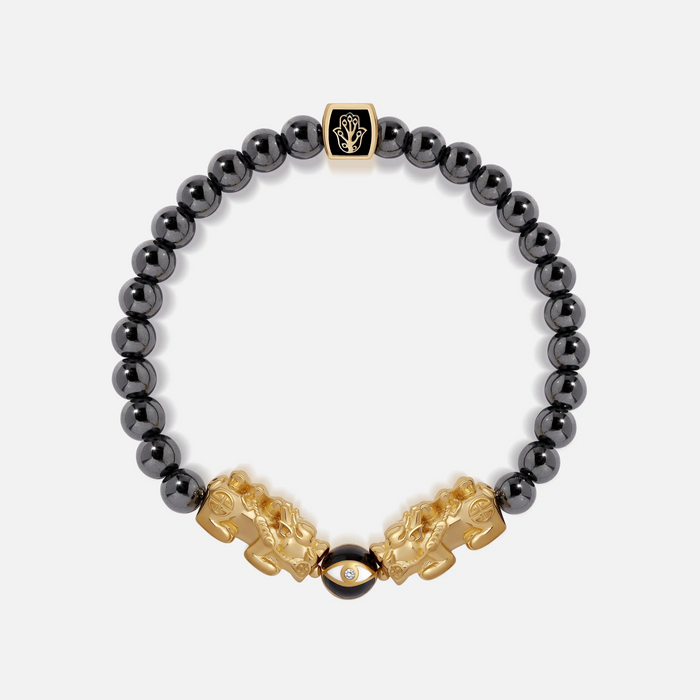 Courageous Ornament Double Dragon Bracelet
