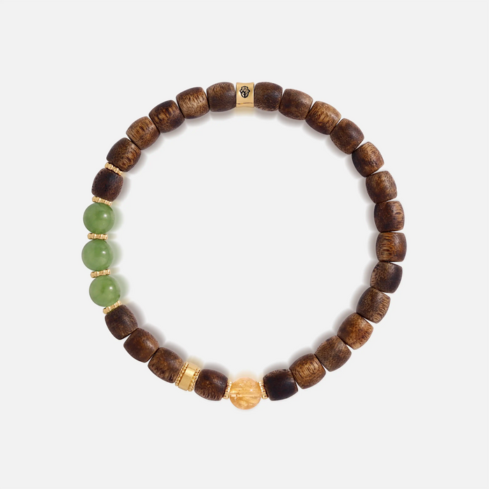 Earthbound Clarity Agarwood & Jadeite Bracelet
