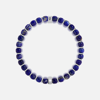 Noble Bearing Lapis Bead Bracelet