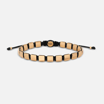 Lucky Spirit Gold Evil Eye Black String Bracelet