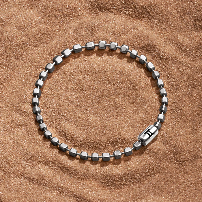 Spirited Wit Sterling Silver Gemini Bracelet