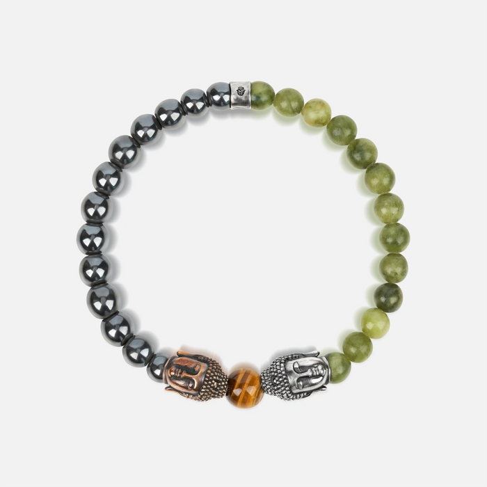 Serene Existence Jade Hematite Buddha Bracelet