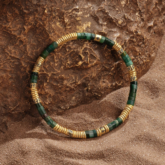 Powerful Presence - Jade Heishi Mantra Bracelet