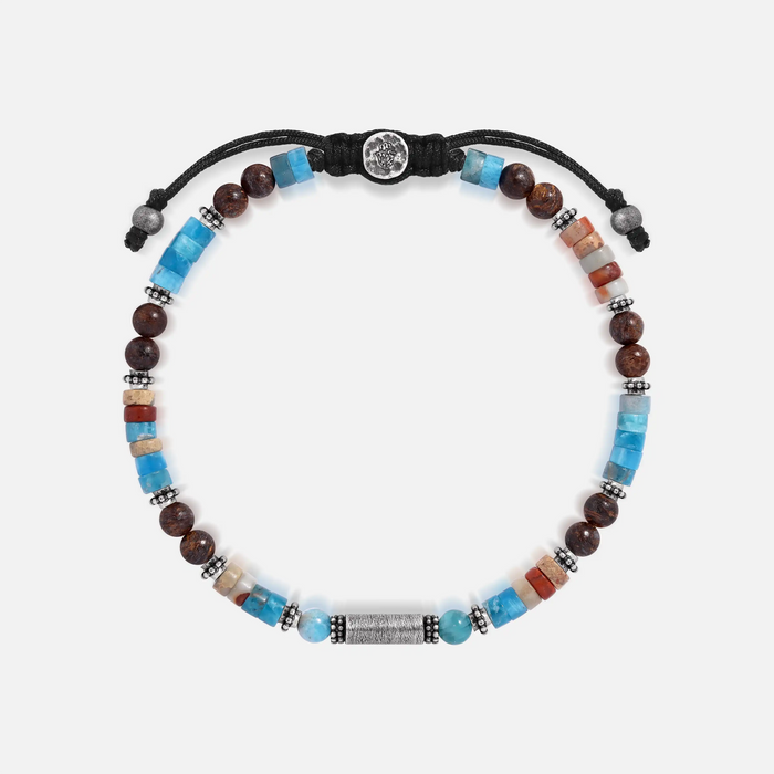 Elemental Flow Water Jasper & Apatite Bracelet