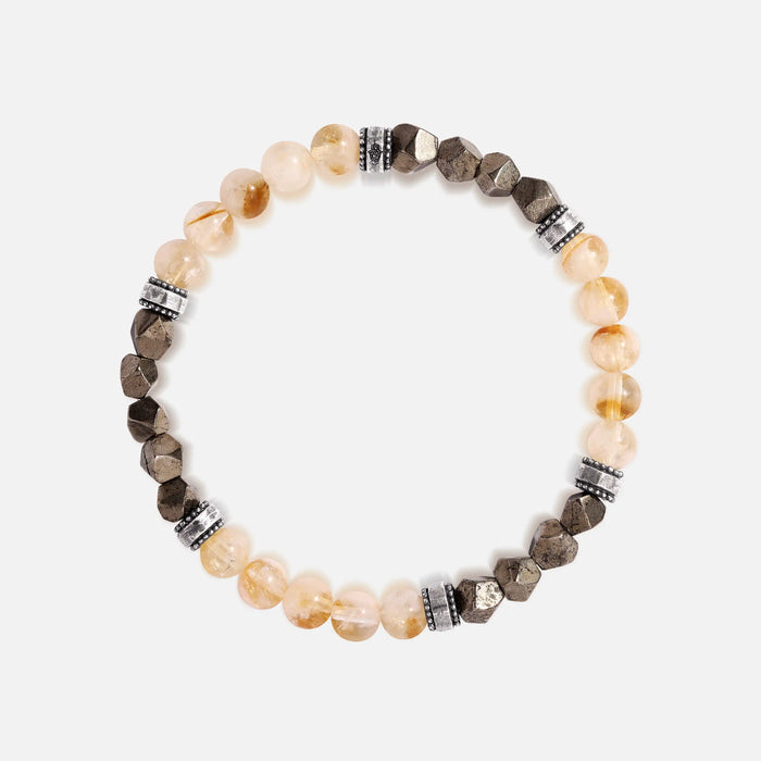 Celestial Drive Citrine Pyrite Labradorite Bracelet