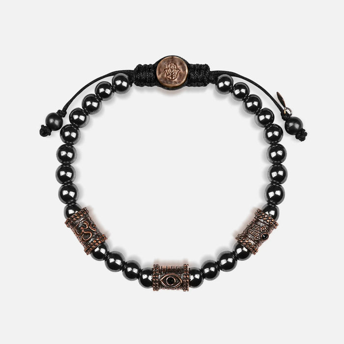 Grounding Force Hematite Macrame Bracelet