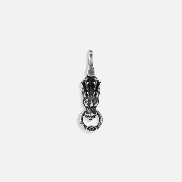 Fierce Power Silver Dragon Charm