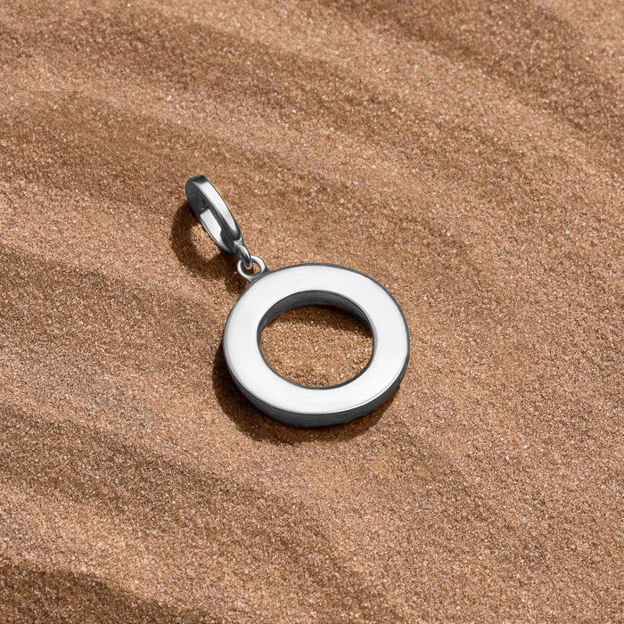 Elevated Wisdom Silver Karma Circle Charm