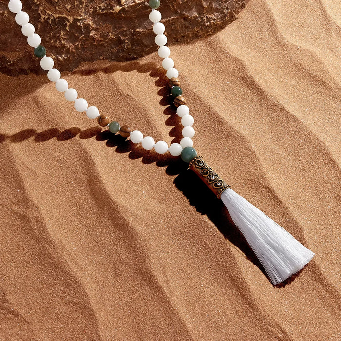 Serene Life Multi-Symbol Agarwood, Jade, and Bodhi Bead Mala