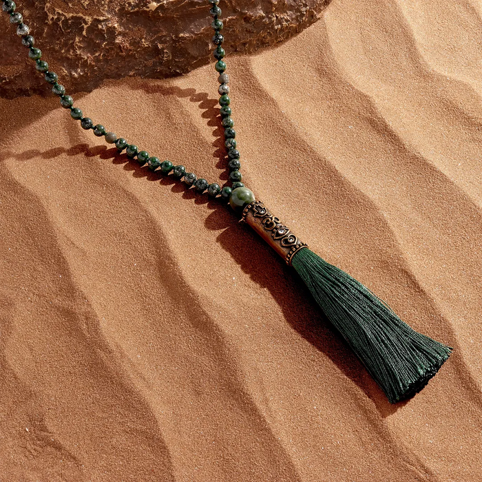 Successful Capture Green Pyrite and Jade Mala