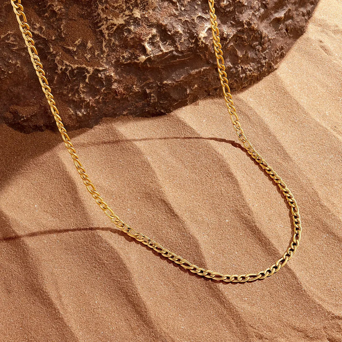 Refined Edge Figaro Stainless Steel Chain Necklace