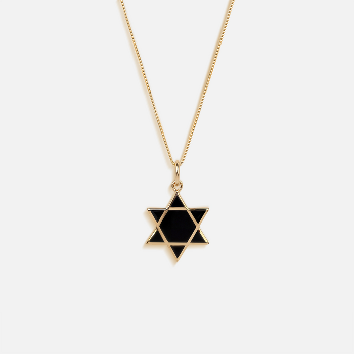 Grounded in Hope Black Onyx Star of David Necklace