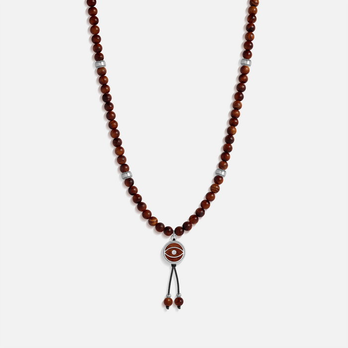 Celestial Vision Agarwood Evil Eye CZ Charm Necklace