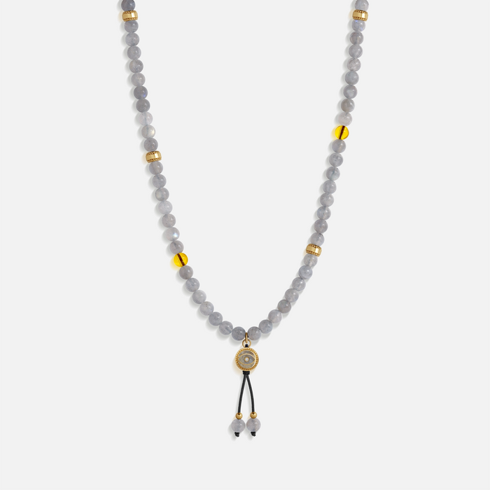 Boundless Vision Labradorite Evil Eye Necklace