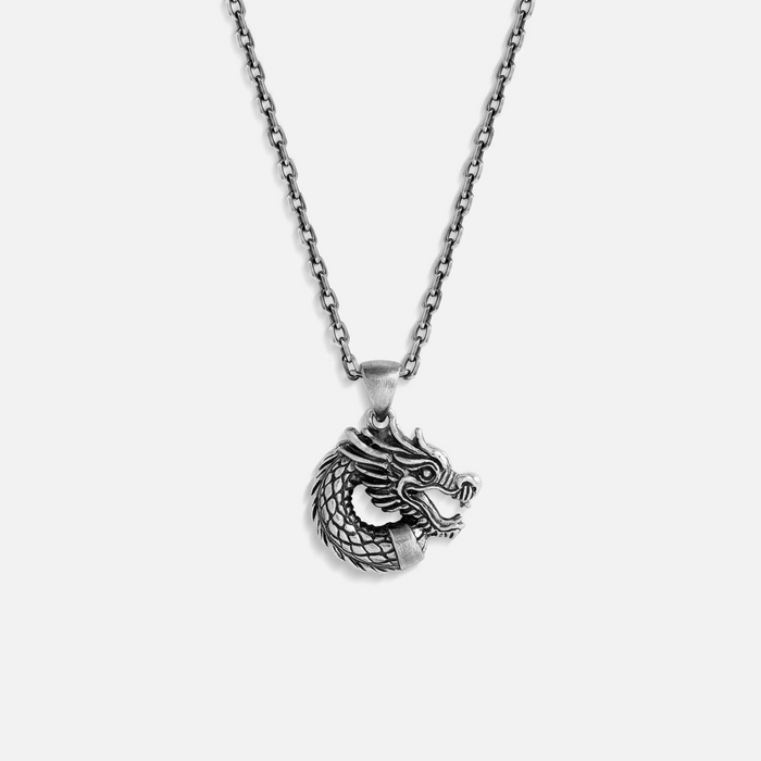 Fierce Protector Dragon Pendant Necklace