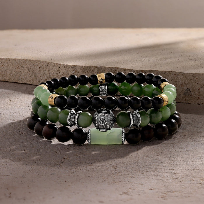 Path of Abundance Jade & Onyx Bracelet Set