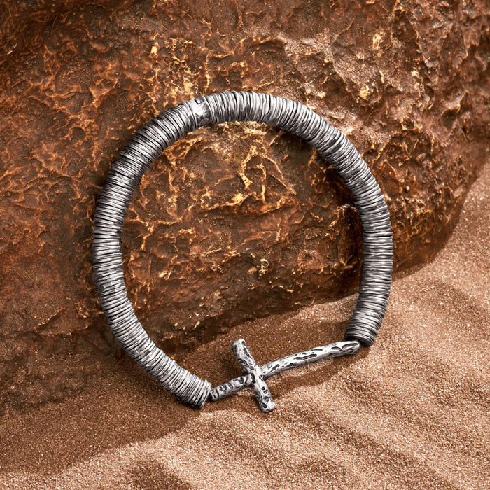 Divine Protection - Cross Heishi Bracelet