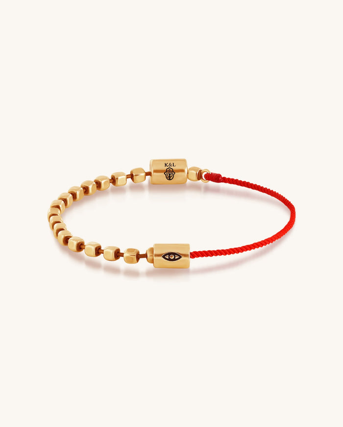 Prosperous Vibration Women's Gold Red String Evil Eye Bracelet