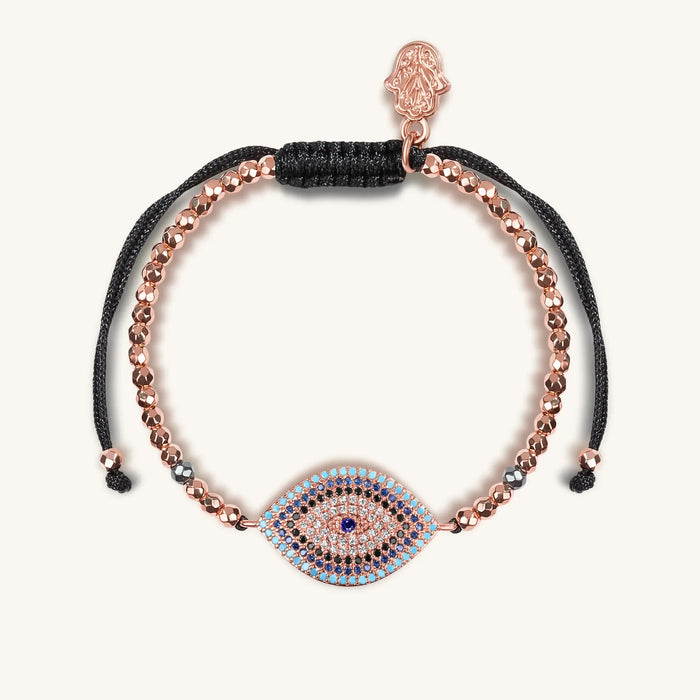 Spirit Warden Hematite Evil Eye Charm Bracelet