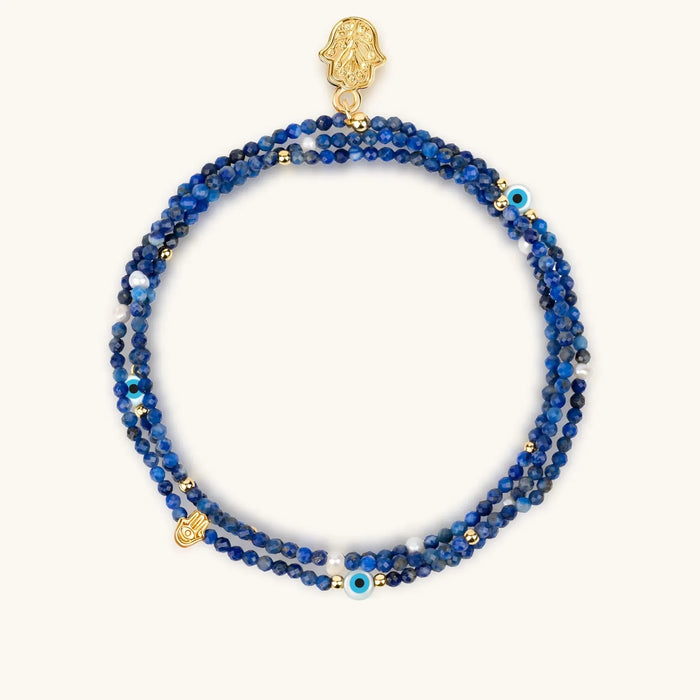 Determined Spirit Lapis Lazuli September Birthstone Wrap